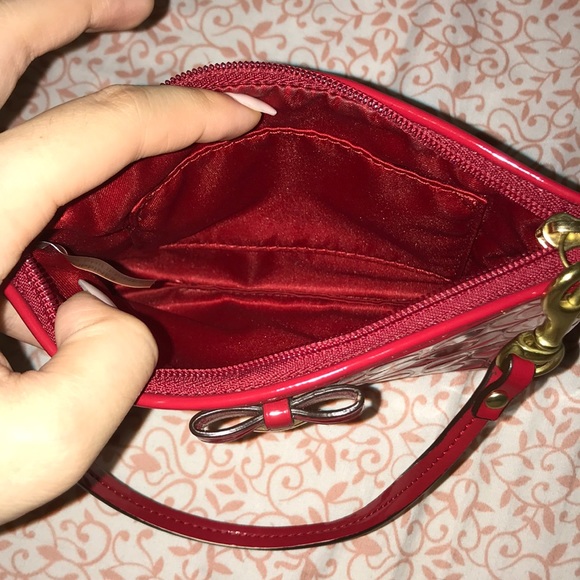 Coach Ruby Red Wristlet / Clutch - Picture 6 of 6